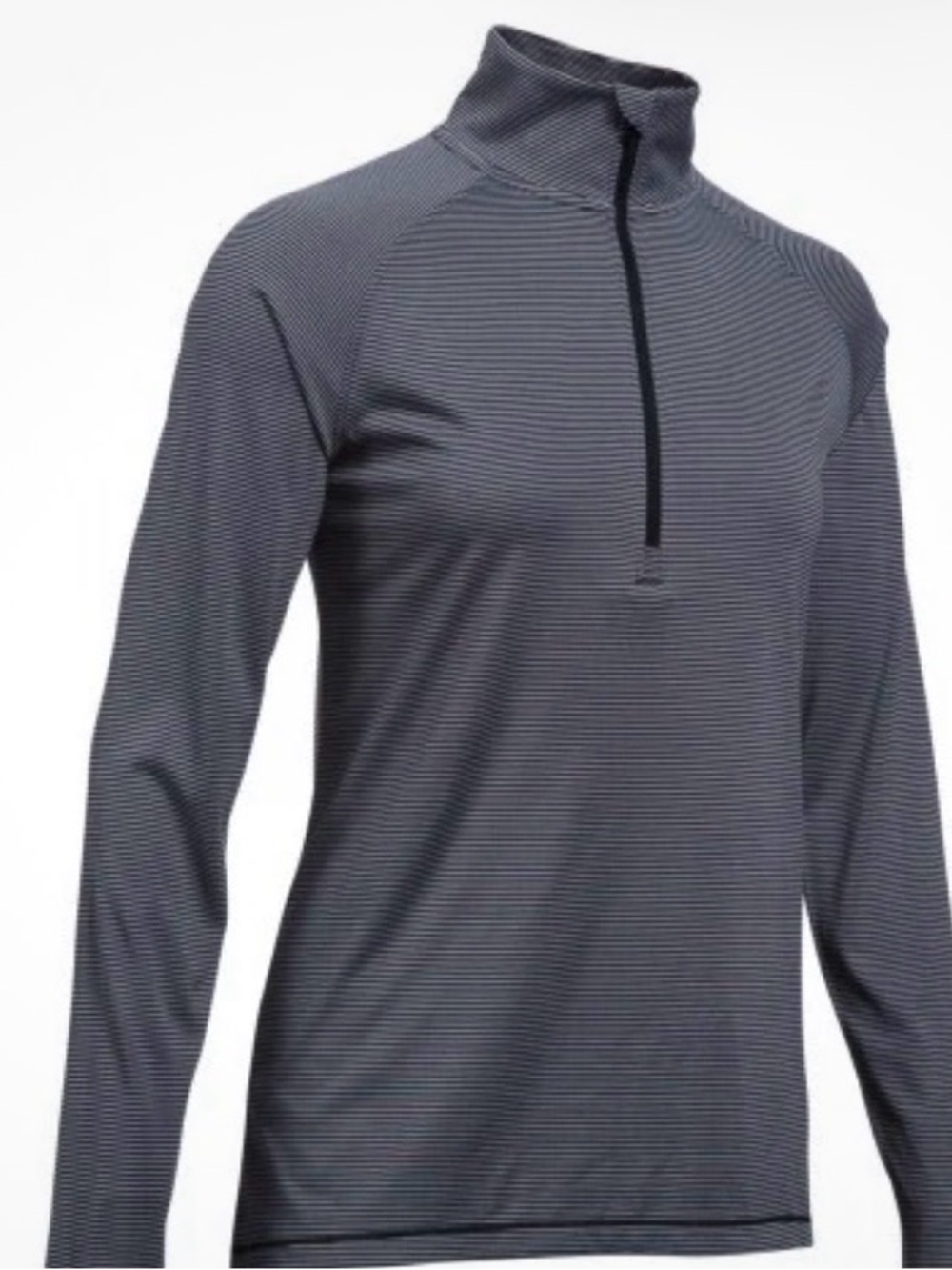 Women's Under Armour Heat Gear Tech Shirt 1/2-Zip Gray & Black Size XS